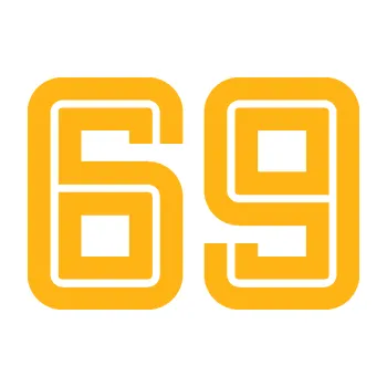 Polep vozidla Startovní číslo 69 typ 7 (21 - světle oranžová) SAMOLEPKA NA AUTO, NÁLEPKA, FÓLIE, POLEP, TUNING, VLASTNÍ TEXT, TISK, AUTOSAMOLEPKY.cz, POLEPY, OBRÁZEK, LOGO, 3D STICKERS