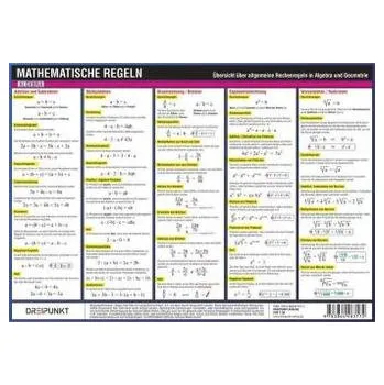 Matematika Mathematische Regeln, Info-Tafel - Schulze, Michael
