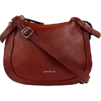 Kabelka Gianni Conti kožená dámská kabelka přes rameno červená 2516103 red indio