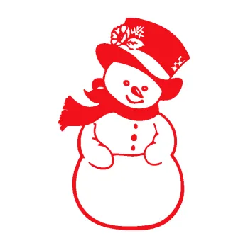 Samolepící dekorace SAMOLEPKA Sněhulák 003 pravá (10 - červená) NA AUTO, NÁLEPKA, FÓLIE, POLEP, TUNING, VLASTNÍ TEXT, TISK, AUTOSAMOLEPKY.cz, POLEPY, OBRÁZEK, LOGO, SAMOLEPKY