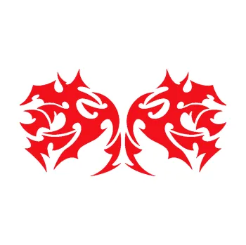 Polep vozidla SAMOLEPKA Tetování 197 (10 - červená) NA AUTO, NÁLEPKA, FÓLIE, POLEP, TUNING, VLASTNÍ TEXT, TISK, AUTOSAMOLEPKY.cz, POLEPY, OBRÁZEK, LOGO, SAMOLEPKY