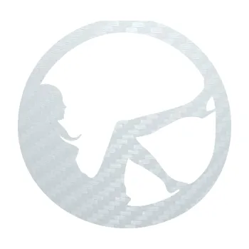 Samolepicí dekorace na vozidlo Sexy lady 003 pravá v kruhu (51 - 3D karbon bílý) SAMOLEPKA NA AUTO, NÁLEPKA, FÓLIE, POLEP, TUNING, VLASTNÍ TEXT, TISK, AUTOSAMOLEPKY.cz, POLEPY, OBRÁZEK, LOGO, 3D STICKERS