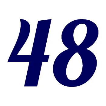 Polep vozidla Startovní číslo 48 typ 3 (23 - tmavě modrá) SAMOLEPKA NA AUTO, NÁLEPKA, FÓLIE, POLEP, TUNING, VLASTNÍ TEXT, TISK, AUTOSAMOLEPKY.cz, POLEPY, OBRÁZEK, LOGO, 3D STICKERS