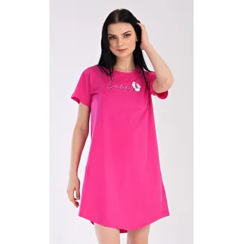Dámská noční košile Dámská noční košile Vienetta Secret I love you Barva: růžová, Velikost: S