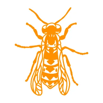 Samolepící dekorace Vosa 005 (06 - oranžová) SAMOLEPKA NA AUTO, NÁLEPKA, FÓLIE, POLEP, TUNING, VLASTNÍ TEXT, TISK, AUTOSAMOLEPKY.cz, POLEPY, OBRÁZEK, LOGO, 3D STICKERS