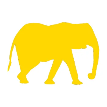 Samolepící dekorace SAMOLEPKA Slon 006 pravá (13 - jasně žlutá) NA AUTO, NÁLEPKA, FÓLIE, POLEP, TUNING, VLASTNÍ TEXT, TISK, AUTOSAMOLEPKY.cz, POLEPY, OBRÁZEK, LOGO, SAMOLEPKY