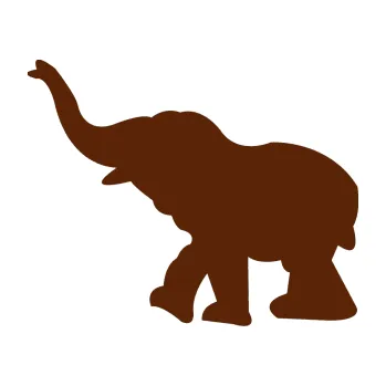 Samolepící dekorace Slon 022 levá (15 - hnědá) SAMOLEPKA NA AUTO, NÁLEPKA, FÓLIE, POLEP, TUNING, VLASTNÍ TEXT, TISK, AUTOSAMOLEPKY.cz, POLEPY, OBRÁZEK, LOGO, 3D STICKERS