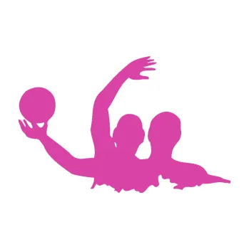 Polep vozidla SAMOLEPKA Vodní pólo 001 levá (16 - růžová) NA AUTO, NÁLEPKA, FÓLIE, POLEP, TUNING, VLASTNÍ TEXT, TISK, AUTOSAMOLEPKY.cz, POLEPY, OBRÁZEK, LOGO, SAMOLEPKY