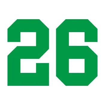 Polep vozidla Startovní číslo 26 (12 - zelená) SAMOLEPKA NA AUTO, NÁLEPKA, FÓLIE, POLEP, TUNING, VLASTNÍ TEXT, TISK, AUTOSAMOLEPKY.cz, POLEPY, OBRÁZEK, LOGO, 3D STICKERS