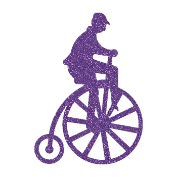 Polep vozidla SAMOLEPKA Vysoké kolo 001 pravá retro (87 - Ultra Metalic fialová) NA AUTO, NÁLEPKA, FÓLIE, POLEP, TUNING, VLASTNÍ TEXT, TISK, AUTOSAMOLEPKY.cz, POLEPY, OBRÁZEK, LOGO, SAMOLEPKY