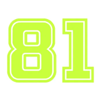 Polep vozidla Startovní číslo 81 typ 5 (27 - limetová) SAMOLEPKA NA AUTO, NÁLEPKA, FÓLIE, POLEP, TUNING, VLASTNÍ TEXT, TISK, AUTOSAMOLEPKY.cz, POLEPY, OBRÁZEK, LOGO, 3D STICKERS