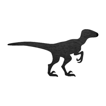 Samolepící dekorace SAMOLEPKA Velociraptor 001 pravá (63 - škrábaný kov černý) NA AUTO, NÁLEPKA, FÓLIE, POLEP, TUNING, VLASTNÍ TEXT, TISK, AUTOSAMOLEPKY.cz, POLEPY, OBRÁZEK, LOGO, SAMOLEPKY
