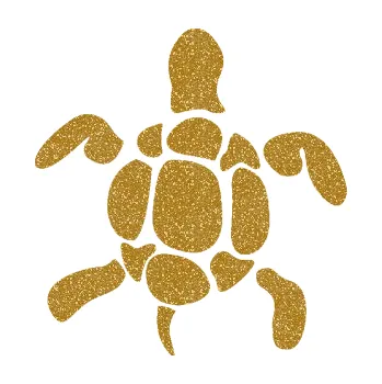 Samolepící dekorace Želva 004 pravá (92 - Ultra Metalic zlatá) SAMOLEPKA NA AUTO, NÁLEPKA, FÓLIE, POLEP, TUNING, VLASTNÍ TEXT, TISK, AUTOSAMOLEPKY.cz, POLEPY, OBRÁZEK, LOGO, 3D STICKERS