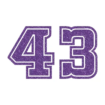 Polep vozidla SAMOLEPKA Startovní číslo 43 typ 5 (87 - Ultra Metalic fialová) NA AUTO, NÁLEPKA, FÓLIE, POLEP, TUNING, VLASTNÍ TEXT, TISK, AUTOSAMOLEPKY.cz, POLEPY, OBRÁZEK, LOGO, SAMOLEPKY
