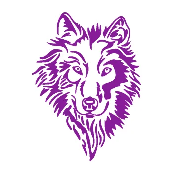 Polep vozidla Vlk 019 pravá (14 - fialová) SAMOLEPKA NA AUTO, NÁLEPKA, FÓLIE, POLEP, TUNING, VLASTNÍ TEXT, TISK, AUTOSAMOLEPKY.cz, POLEPY, OBRÁZEK, LOGO, 3D STICKERS