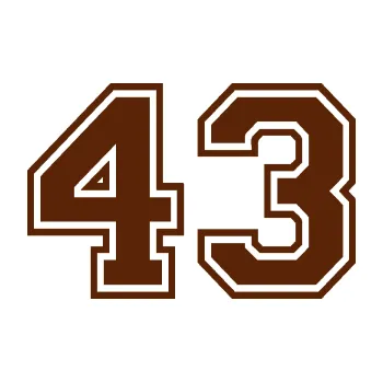 Polep vozidla Startovní číslo 43 typ 4 (15 - hnědá) SAMOLEPKA NA AUTO, NÁLEPKA, FÓLIE, POLEP, TUNING, VLASTNÍ TEXT, TISK, AUTOSAMOLEPKY.cz, POLEPY, OBRÁZEK, LOGO, 3D STICKERS