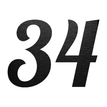 Polep vozidla Startovní číslo 34 typ 3 (63 - škrábaný kov černý) SAMOLEPKA NA AUTO, NÁLEPKA, FÓLIE, POLEP, TUNING, VLASTNÍ TEXT, TISK, AUTOSAMOLEPKY.cz, POLEPY, OBRÁZEK, LOGO, 3D STICKERS