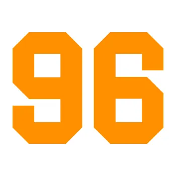 Polep vozidla Startovní číslo 96 (06 - oranžová) SAMOLEPKA NA AUTO, NÁLEPKA, FÓLIE, POLEP, TUNING, VLASTNÍ TEXT, TISK, AUTOSAMOLEPKY.cz, POLEPY, OBRÁZEK, LOGO, 3D STICKERS