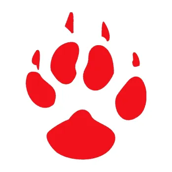 Samolepící dekorace SAMOLEPKA Tlapka 002 pravá (10 - červená) NA AUTO, NÁLEPKA, FÓLIE, POLEP, TUNING, VLASTNÍ TEXT, TISK, AUTOSAMOLEPKY.cz, POLEPY, OBRÁZEK, LOGO, SAMOLEPKY