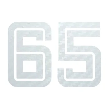 Polep vozidla SAMOLEPKA Startovní číslo 65 typ 7 (51 - 3D karbon bílý) NA AUTO, NÁLEPKA, FÓLIE, POLEP, TUNING, VLASTNÍ TEXT, TISK, AUTOSAMOLEPKY.cz, POLEPY, OBRÁZEK, LOGO, SAMOLEPKY