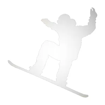 Samolepicí dekorace na vozidlo Snowboard 003 levá (82 - odrazková reflexní bílá) SAMOLEPKA NA AUTO, NÁLEPKA, FÓLIE, POLEP, TUNING, VLASTNÍ TEXT, TISK, AUTOSAMOLEPKY.cz, POLEPY, OBRÁZEK, LOGO, 3D STICKERS