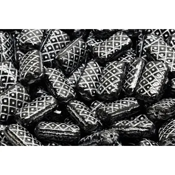 Dětské navlékací korálky Korálky Mřížkovaný polštářek č.2331 (13x7mm)