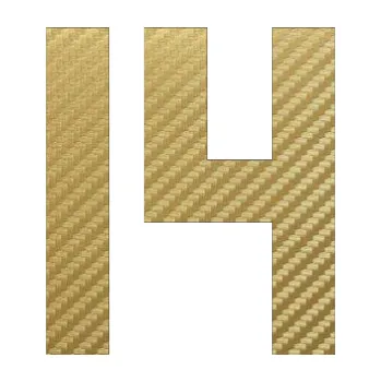 Polep vozidla Startovní číslo 14 (59 - 3D karbon zlatý) SAMOLEPKA NA AUTO, NÁLEPKA, FÓLIE, POLEP, TUNING, VLASTNÍ TEXT, TISK, AUTOSAMOLEPKY.cz, POLEPY, OBRÁZEK, LOGO, 3D STICKERS