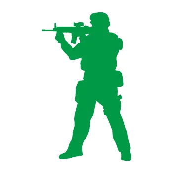 Samolepící dekorace Voják 006 levá (12 - zelená) SAMOLEPKA NA AUTO, NÁLEPKA, FÓLIE, POLEP, TUNING, VLASTNÍ TEXT, TISK, AUTOSAMOLEPKY.cz, POLEPY, OBRÁZEK, LOGO, 3D STICKERS