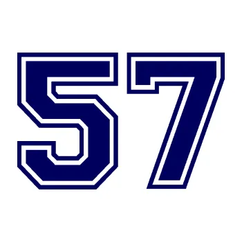 Polep vozidla Startovní číslo 57 typ 4 (23 - tmavě modrá) SAMOLEPKA NA AUTO, NÁLEPKA, FÓLIE, POLEP, TUNING, VLASTNÍ TEXT, TISK, AUTOSAMOLEPKY.cz, POLEPY, OBRÁZEK, LOGO, 3D STICKERS