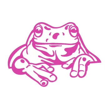 Samolepící dekorace SAMOLEPKA Žába 005 levá (16 - růžová) NA AUTO, NÁLEPKA, FÓLIE, POLEP, TUNING, VLASTNÍ TEXT, TISK, AUTOSAMOLEPKY.cz, POLEPY, OBRÁZEK, LOGO, SAMOLEPKY