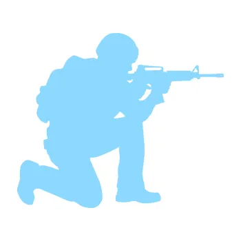 Samolepící dekorace Voják 007 pravá (03 - světle modrá) SAMOLEPKA NA AUTO, NÁLEPKA, FÓLIE, POLEP, TUNING, VLASTNÍ TEXT, TISK, AUTOSAMOLEPKY.cz, POLEPY, OBRÁZEK, LOGO, 3D STICKERS