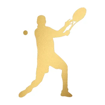 Polep vozidla Tenista 005 pravá (43 - zlatá metalíza) SAMOLEPKA NA AUTO, NÁLEPKA, FÓLIE, POLEP, TUNING, VLASTNÍ TEXT, TISK, AUTOSAMOLEPKY.cz, POLEPY, OBRÁZEK, LOGO, 3D STICKERS