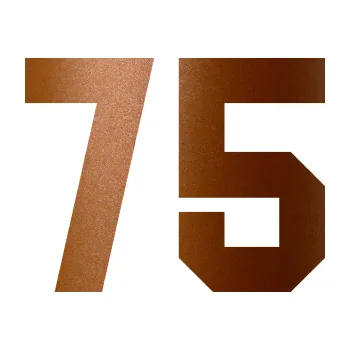 Polep vozidla Startovní číslo 75 (44 - měděná metalíza) SAMOLEPKA NA AUTO, NÁLEPKA, FÓLIE, POLEP, TUNING, VLASTNÍ TEXT, TISK, AUTOSAMOLEPKY.cz, POLEPY, OBRÁZEK, LOGO, 3D STICKERS