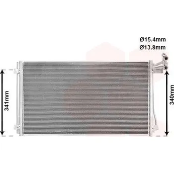 Klimatizace automobilu Kondenzátor, klimatizace VAN WEZEL 58015703