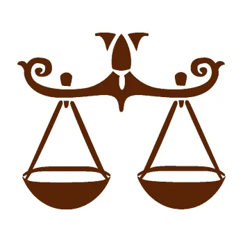 Samolepící dekorace Váhy 005 (15 - hnědá) SAMOLEPKA NA AUTO, NÁLEPKA, FÓLIE, POLEP, TUNING, VLASTNÍ TEXT, TISK, AUTOSAMOLEPKY.cz, POLEPY, OBRÁZEK, LOGO, 3D STICKERS