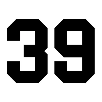 Polep vozidla Startovní číslo 39 (01 - černá) SAMOLEPKA NA AUTO, NÁLEPKA, FÓLIE, POLEP, TUNING, VLASTNÍ TEXT, TISK, AUTOSAMOLEPKY.cz, POLEPY, OBRÁZEK, LOGO, 3D STICKERS