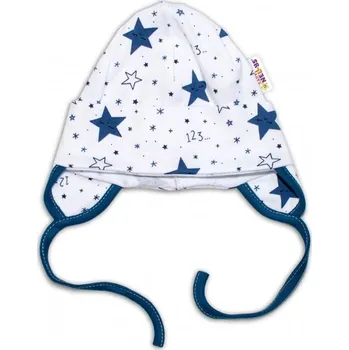 Kojenecká čepice Čepice kojenecká bavlna - GALAXIE bilo-granátová - vel.56
