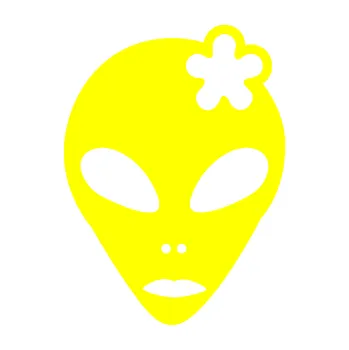 Samolepicí dekorace na vozidlo UFO 009 slečna s kytičkou pravá (05 - žlutá citron) SAMOLEPKA NA AUTO, NÁLEPKA, FÓLIE, POLEP, TUNING, VLASTNÍ TEXT, TISK, AUTOSAMOLEPKY.cz, POLEPY, OBRÁZEK, LOGO, 3D STICKERS