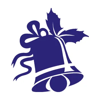 Samolepící dekorace Vánoční zvoneček 001 pravá (22 - střední modrá) SAMOLEPKA NA AUTO, NÁLEPKA, FÓLIE, POLEP, TUNING, VLASTNÍ TEXT, TISK, AUTOSAMOLEPKY.cz, POLEPY, OBRÁZEK, LOGO, 3D STICKERS