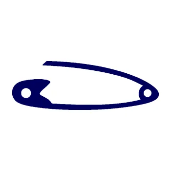 Samolepící dekorace SAMOLEPKA Zavírací špendlík 002 levá (23 - tmavě modrá) NA AUTO, NÁLEPKA, FÓLIE, POLEP, TUNING, VLASTNÍ TEXT, TISK, AUTOSAMOLEPKY.cz, POLEPY, OBRÁZEK, LOGO, SAMOLEPKY