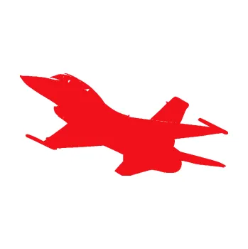 Polep vozidla SAMOLEPKA Stíhací letoun 004 levá (10 - červená) NA AUTO, NÁLEPKA, FÓLIE, POLEP, TUNING, VLASTNÍ TEXT, TISK, AUTOSAMOLEPKY.cz, POLEPY, OBRÁZEK, LOGO, SAMOLEPKY