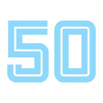 Polep vozidla Startovní číslo 50 typ 7 (03 - světle modrá) SAMOLEPKA NA AUTO, NÁLEPKA, FÓLIE, POLEP, TUNING, VLASTNÍ TEXT, TISK, AUTOSAMOLEPKY.cz, POLEPY, OBRÁZEK, LOGO, 3D STICKERS