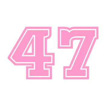 Polep vozidla Startovní číslo 47 typ 5 (24 - světle růžová) SAMOLEPKA NA AUTO, NÁLEPKA, FÓLIE, POLEP, TUNING, VLASTNÍ TEXT, TISK, AUTOSAMOLEPKY.cz, POLEPY, OBRÁZEK, LOGO, 3D STICKERS
