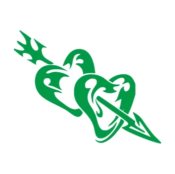 Samolepící dekorace Srdíčka 001 pravá se šípem (12 - zelená) SAMOLEPKA NA AUTO, NÁLEPKA, FÓLIE, POLEP, TUNING, VLASTNÍ TEXT, TISK, AUTOSAMOLEPKY.cz, POLEPY, OBRÁZEK, LOGO, 3D STICKERS