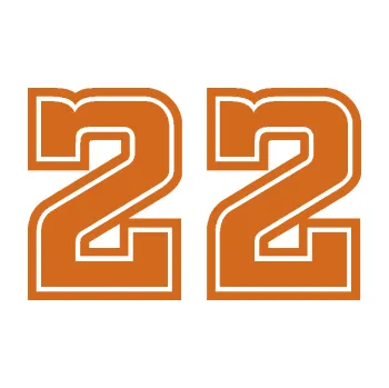 Polep vozidla Startovní číslo 22 typ 5 (26 - oříšková) SAMOLEPKA NA AUTO, NÁLEPKA, FÓLIE, POLEP, TUNING, VLASTNÍ TEXT, TISK, AUTOSAMOLEPKY.cz, POLEPY, OBRÁZEK, LOGO, 3D STICKERS