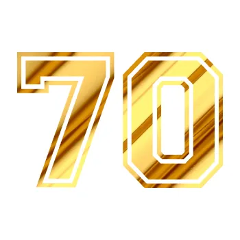 Polep vozidla Startovní číslo 70 typ 4 (81 - chrom fólie zlatá zrcadlová) SAMOLEPKA NA AUTO, NÁLEPKA, FÓLIE, POLEP, TUNING, VLASTNÍ TEXT, TISK, AUTOSAMOLEPKY.cz, POLEPY, OBRÁZEK, LOGO, 3D STICKERS