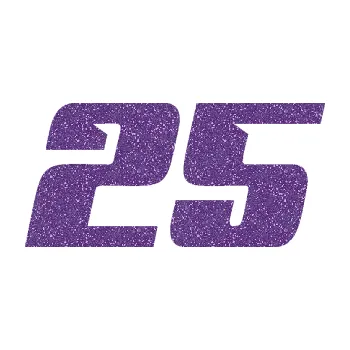 Polep vozidla Startovní číslo 25 typ 6 (87 - Ultra Metalic fialová) SAMOLEPKA NA AUTO, NÁLEPKA, FÓLIE, POLEP, TUNING, VLASTNÍ TEXT, TISK, AUTOSAMOLEPKY.cz, POLEPY, OBRÁZEK, LOGO, 3D STICKERS