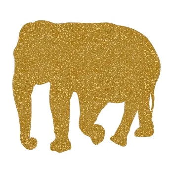 Samolepící dekorace Slon 018 levá (92 - Ultra Metalic zlatá) SAMOLEPKA NA AUTO, NÁLEPKA, FÓLIE, POLEP, TUNING, VLASTNÍ TEXT, TISK, AUTOSAMOLEPKY.cz, POLEPY, OBRÁZEK, LOGO, 3D STICKERS