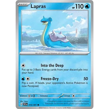 Sběratelská karetní hra Lapras 016/091- Paldean Fates Typ karty: Reverse Holo
