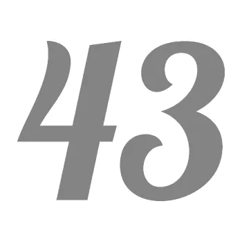 Polep vozidla Startovní číslo 43 typ 3 (17 - šedá) SAMOLEPKA NA AUTO, NÁLEPKA, FÓLIE, POLEP, TUNING, VLASTNÍ TEXT, TISK, AUTOSAMOLEPKY.cz, POLEPY, OBRÁZEK, LOGO, 3D STICKERS